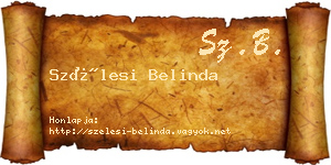 Szélesi Belinda névjegykártya